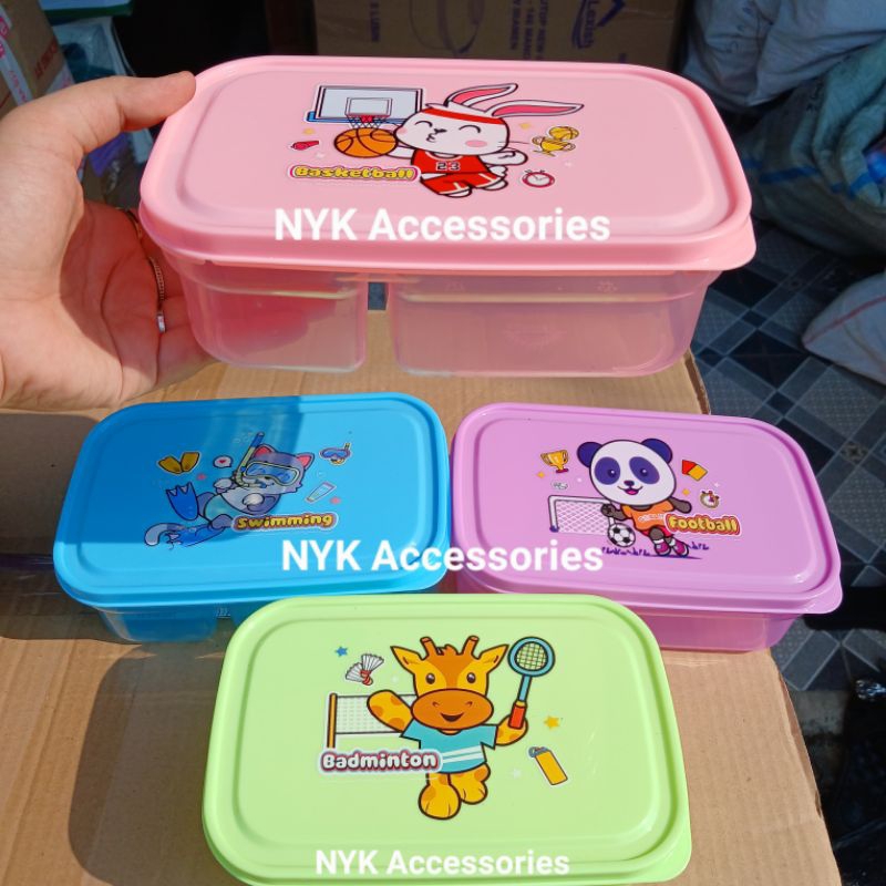 NYK Ompreng sunrise karakter 3 sekat/Ompreng plastik/Ompreng bekal anak