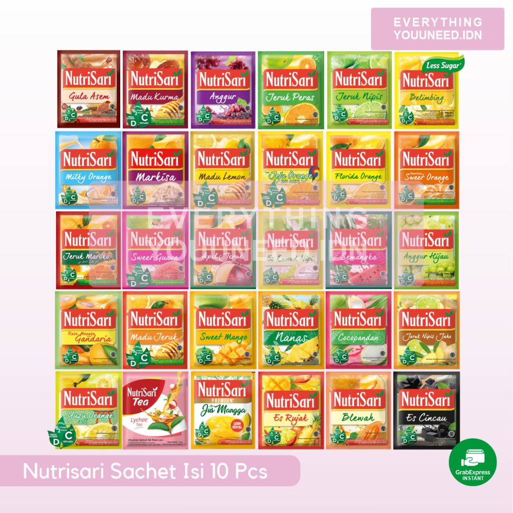 

Nutrisari Bubuk Sachet 1 Renceng Isi 10 Pcs