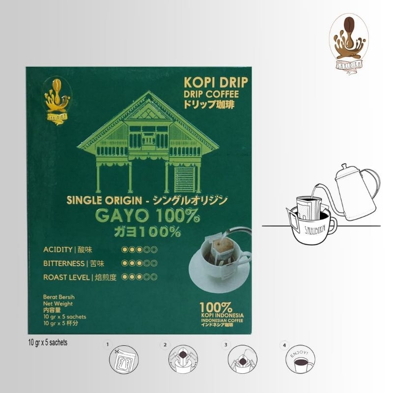 

Saribika Single Origin Gayo 100% Drip Coffee