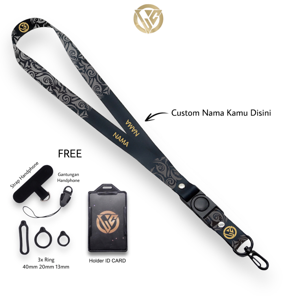 

Lanyard Craft Custom Nama Batik Series Various Size