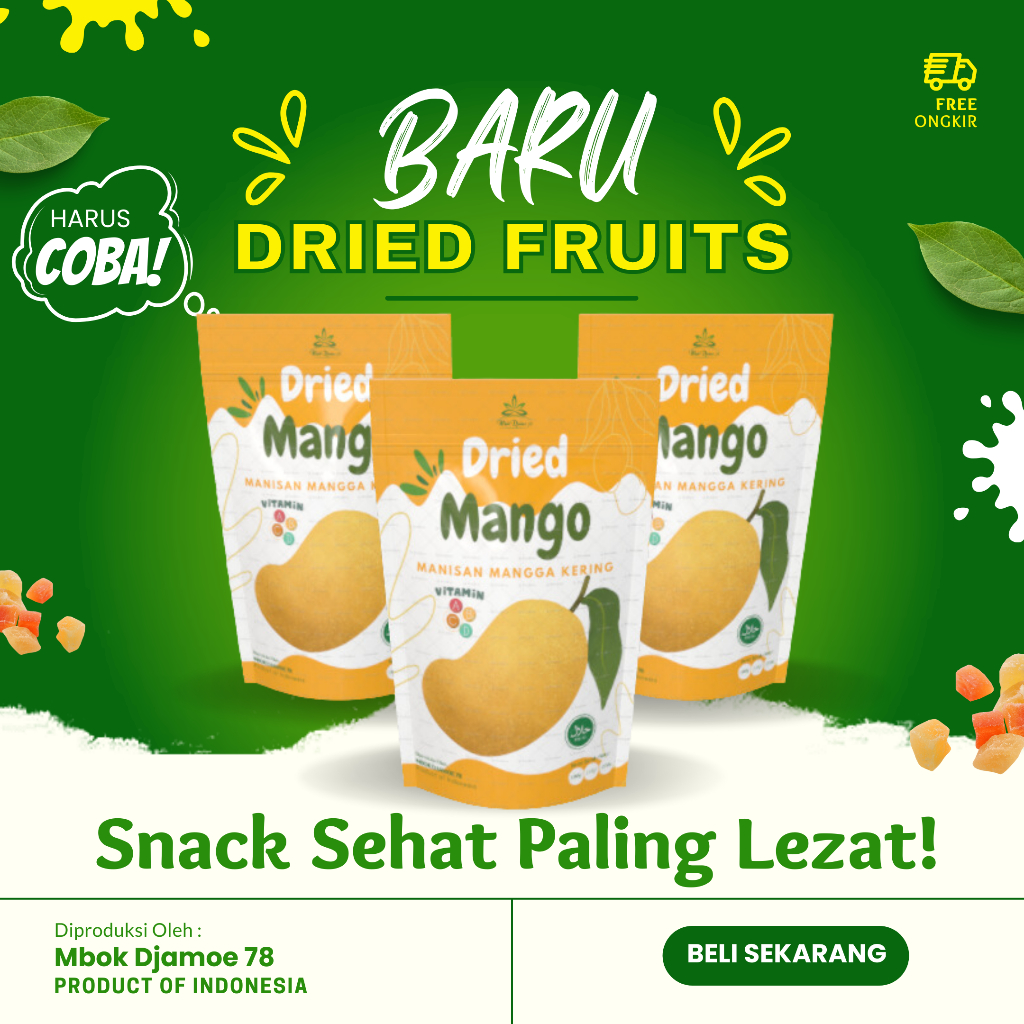 

Manisan Mangga Kering Cap Mbok Djamoe 78 Dried Mango Super Healty