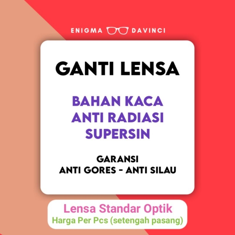 02. Lensa Minus Bahan Kaca (Beling) Standar optik