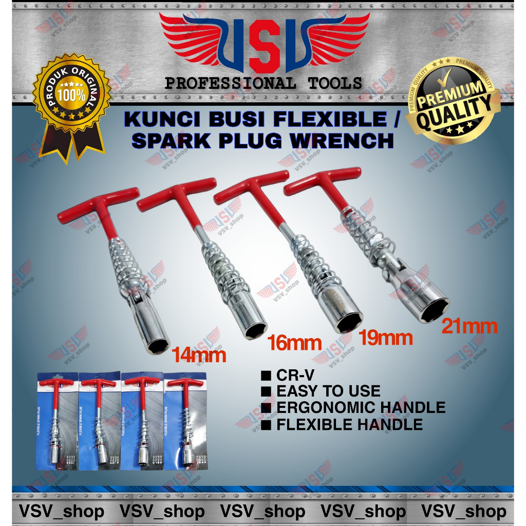 Kunci SOK busi flexible VSV Kunci busi motor Kunci busi mobil kunci sok busi VSV