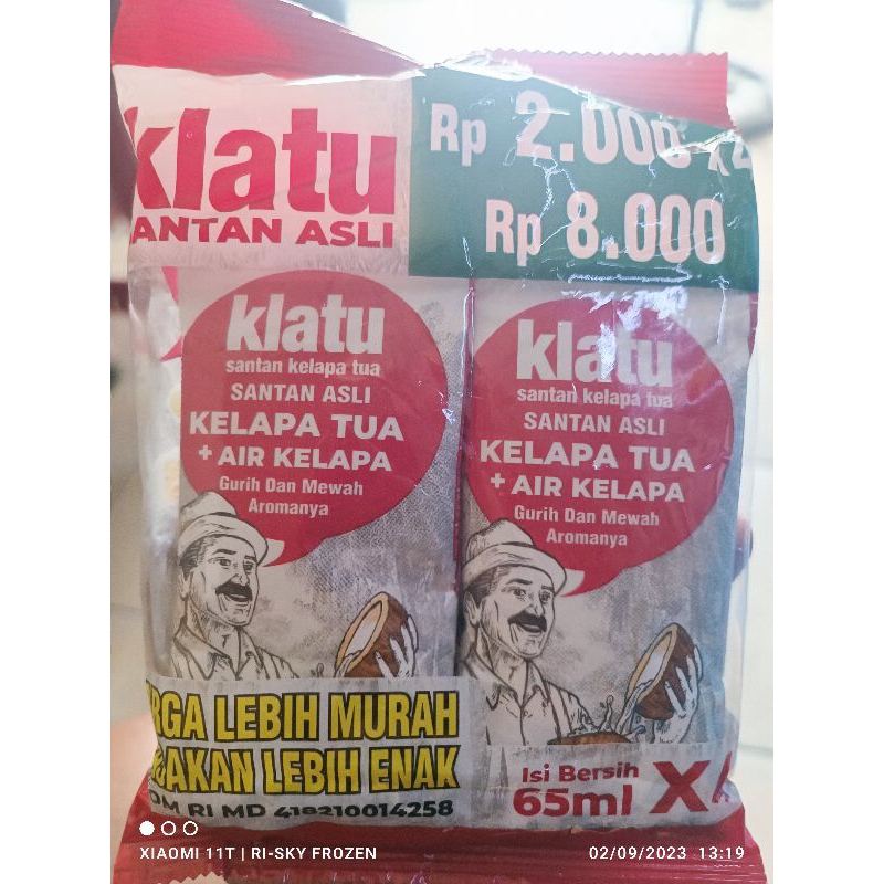 

KLATU Santan Kelapa Tua + Air Kelapa 65ml