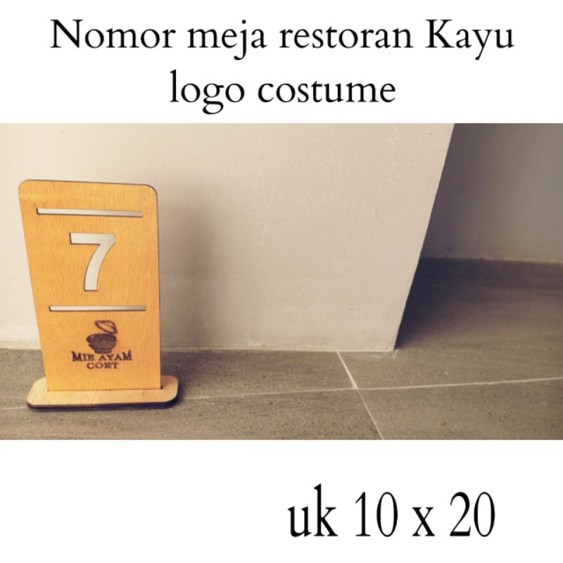 Nomor meja cantik meja resto cafe