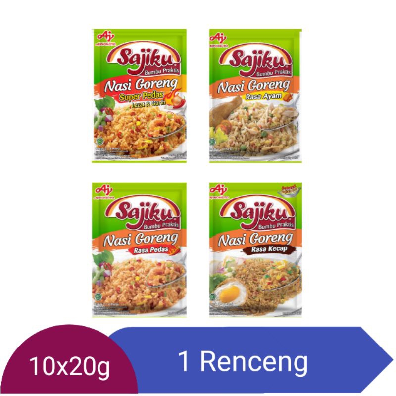

Sajiku Bumbu Nasi Goreng 10x20g (1 Renceng)
