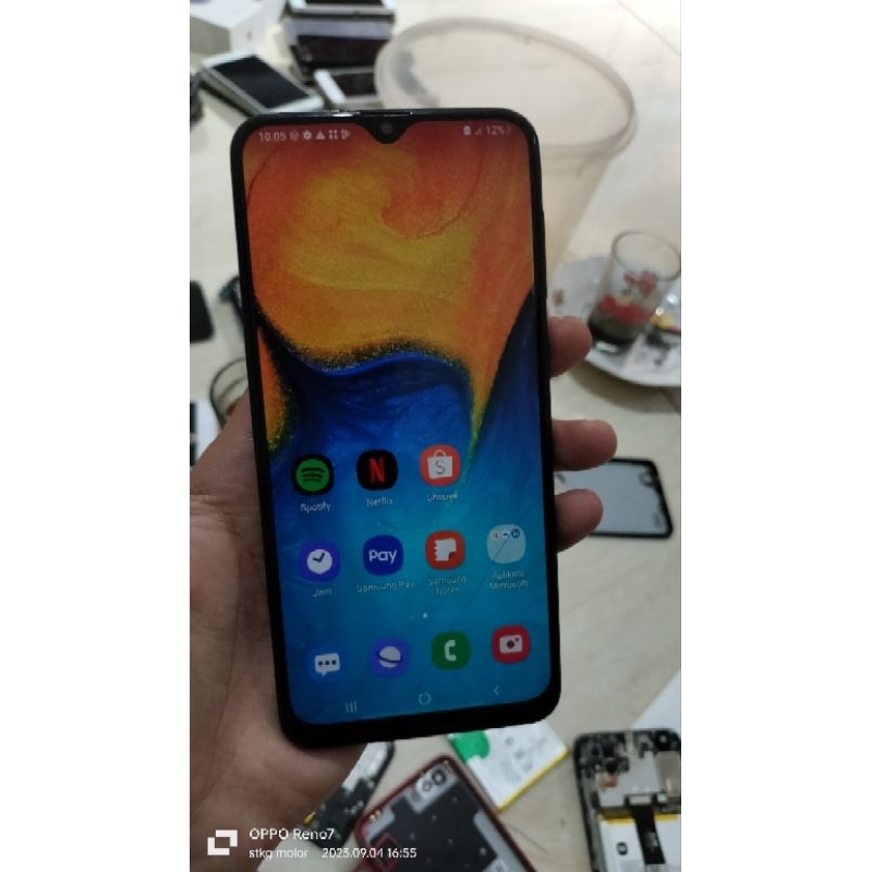 LCD ORIGINAL SUPER AMOLED SAMSUNG A20 MINUS DIKI BISA PAKAI
