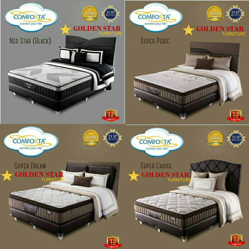 Spring bed COMFORTA uk180x200 POPULAR 180 spring bed FULL SET