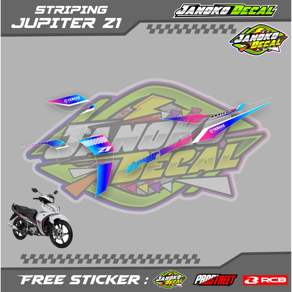 STRIPING VARIASI YAMAHA JUPITER Z1 MANDALIKA STYLE / STICKER LIST MOTOR VARIASI JUPITER Z1