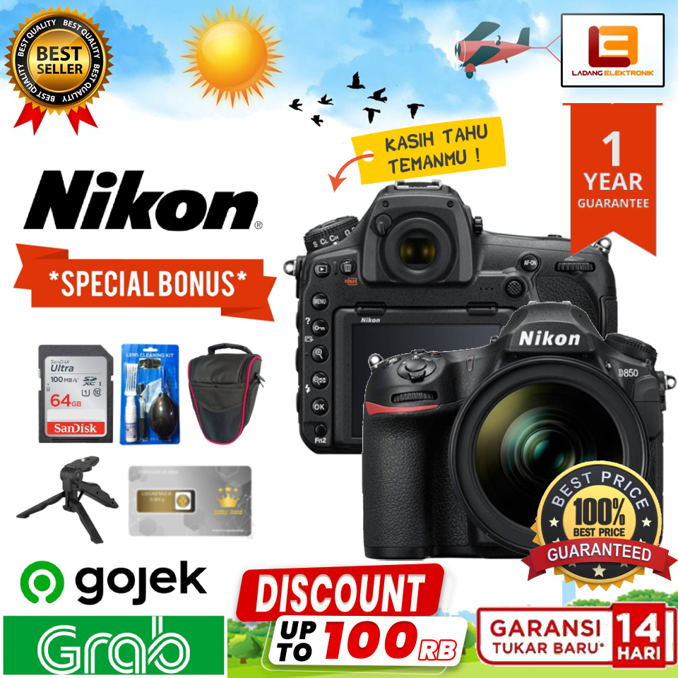 Nikon D850 kit AF-S 24-120mm f/4G ED VR Garansi Resmi