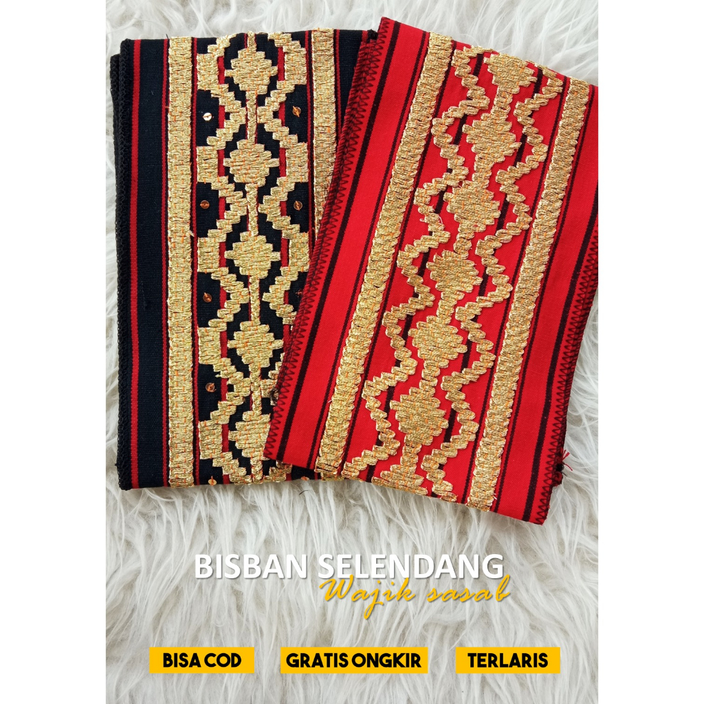 LAMPUNG ETHNICA OFFICIAL - TAPIS LAMPUNG ASLI - Bisban/Selempang Tapis Lampung Motif Rangka