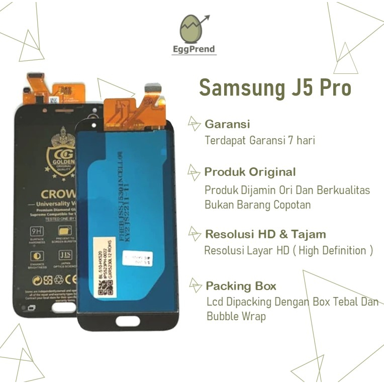 LCD TOUCHSCREEN SAMSUNG J5 PRO 2017 / J530 - ORIGINAL COMPLETE