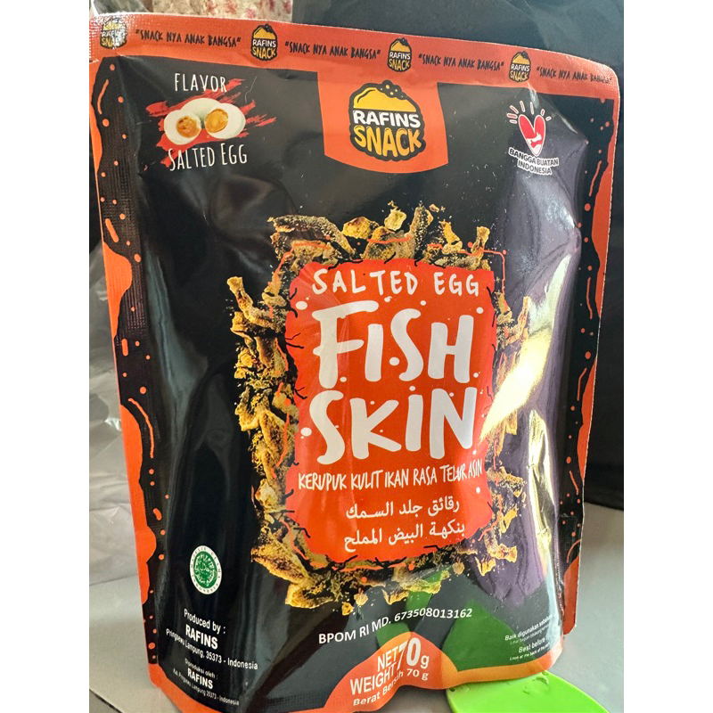 

Rafins Snack Salted egg Fish Skin