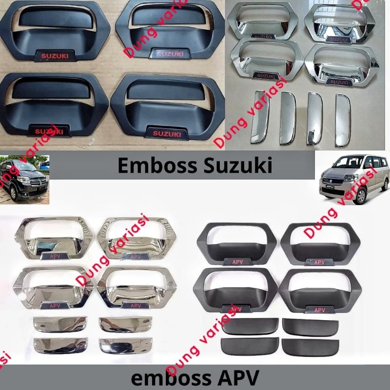 paket outer handle APV arena hitam chrome tulisan APV arena 2004,2009,2015,2023