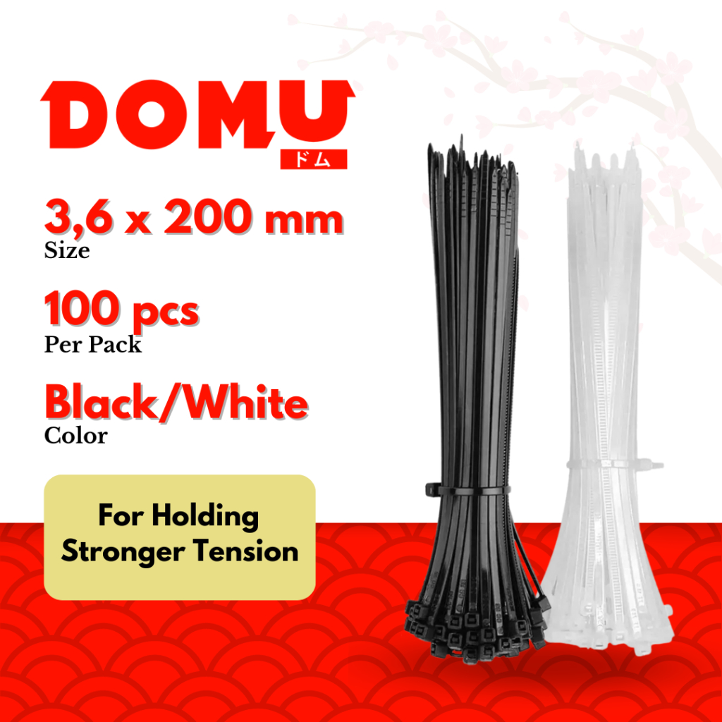 Cable Ties / Kabel Tis Warna Hitam dan Putih | 2,5 x 100/3,6 x 200 mm