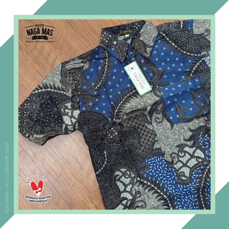 Hem Batik Lengan Pendek Prima Batik Naga Mas