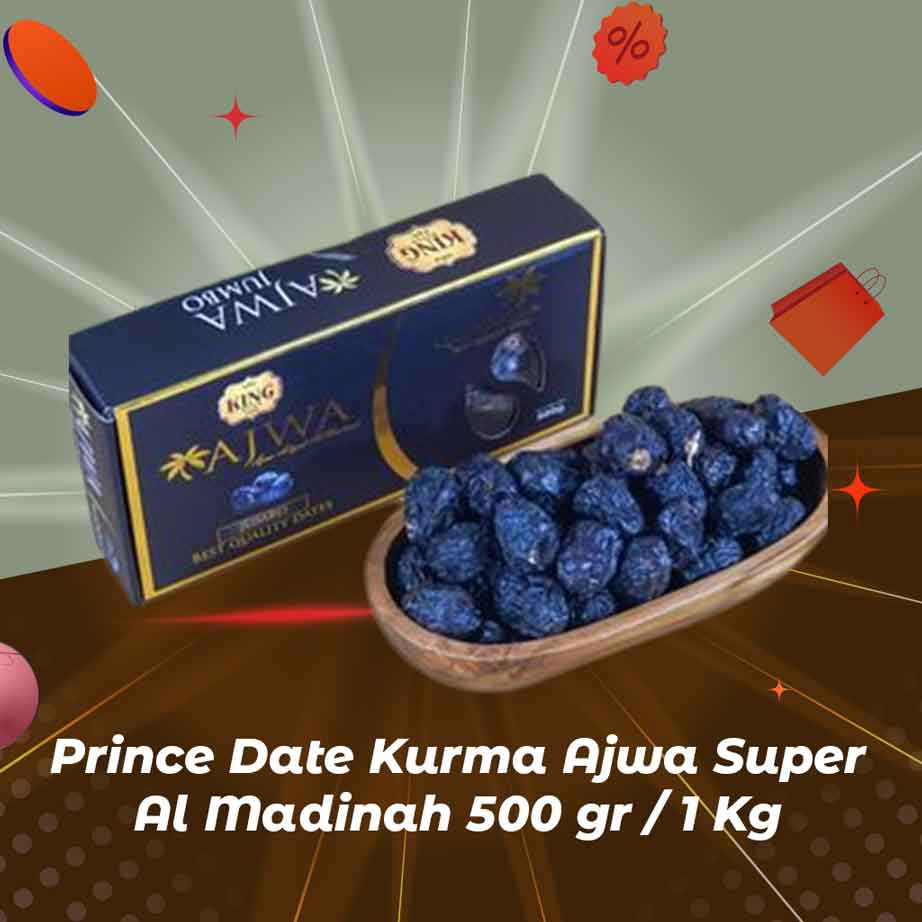 

Prince Date Kurma Ajwa Super Al Madinah 500 gr / 1 Kg