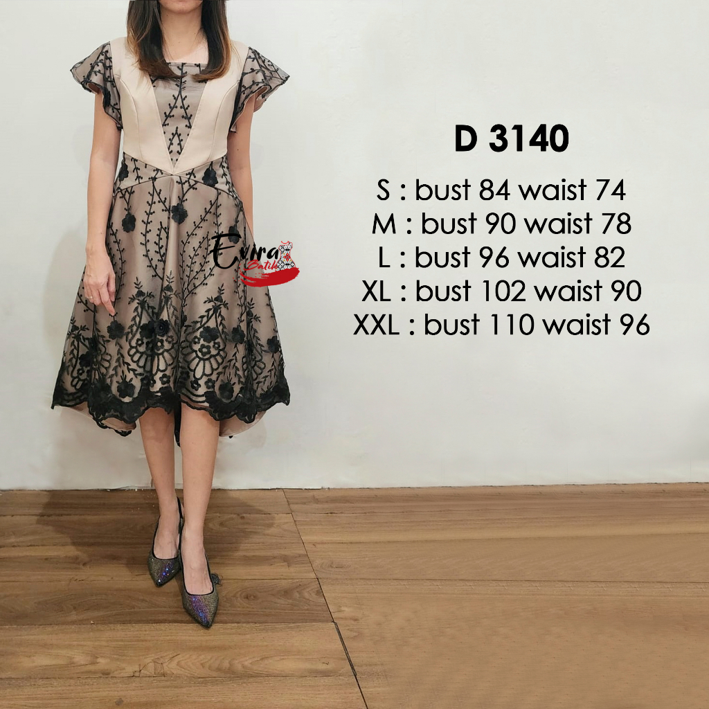 Dress Batik D 3140 / Dress Wanita Modern / Dress Pesta / Dress Anggun Wanita Keren / Dress Wanita In