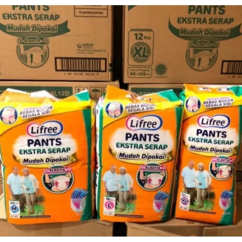 Lifree Ekstra Serap Popok Dewasa LIFREE CELANA M L XL Lifree Ekstra Serap M L XL XXL Popok Dewasa LI