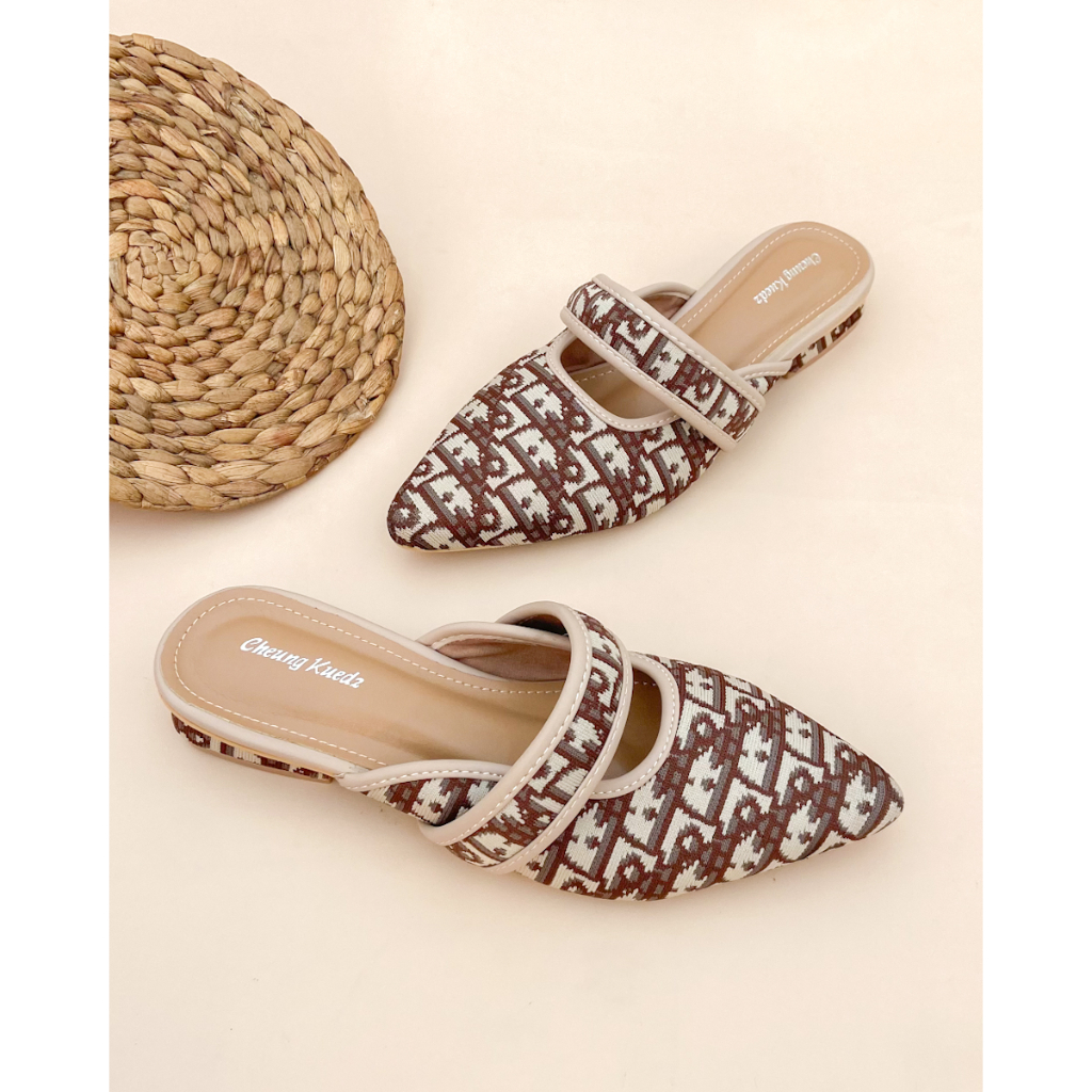 Sandal Mules Slop Strap Wanita ESTHER