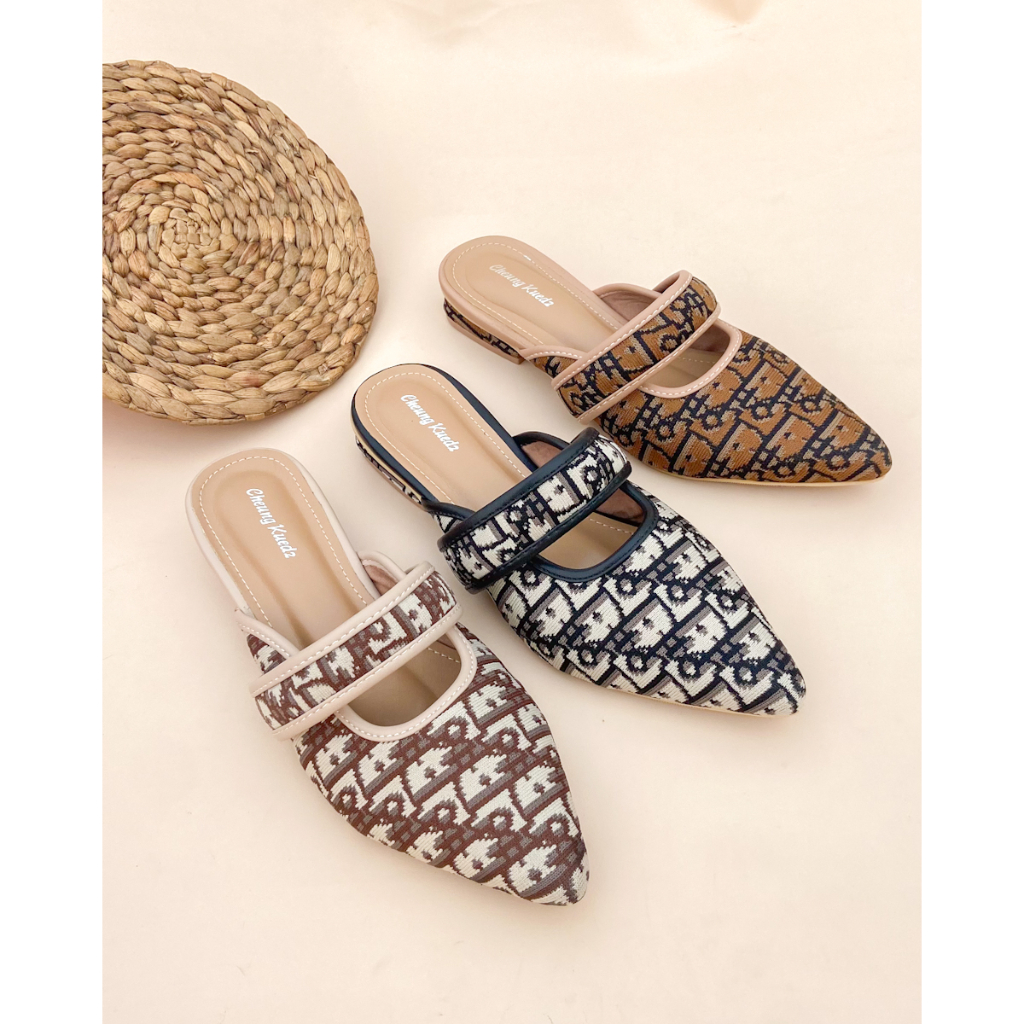 Sandal Mules Slop Strap Wanita ESTHER