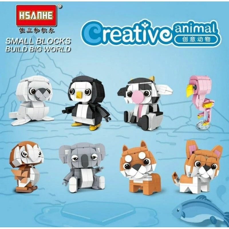 55JR BRICKS BRICK MAINAN EDUKASI NANO MICRO MAGIC MINI BLOCK BLOK BLOCKS BRICK BINATANG ANIMAL HEWAN