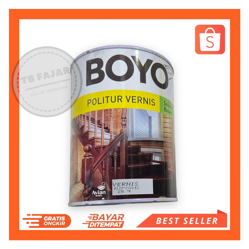 Cat Boyo Politur Kayu Warna Vernis / Cat Avian Boyo Politur Vernis