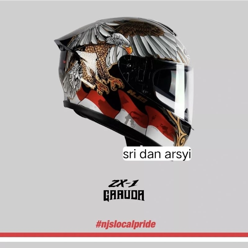 HELM NJS ZX-1 GARUDA DOBEL VISOR