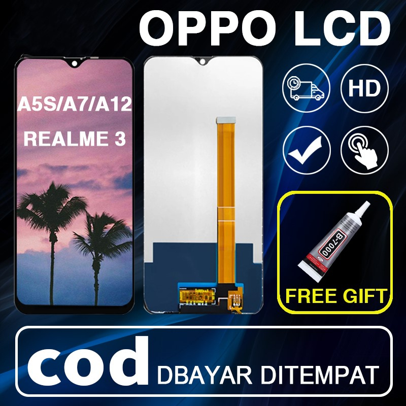 【ORIGINAL】LCD Oppo A5S / A7 / A12 / Realme3 Fullset Original Layar Touchscreen/Layar Lcd Kualitas Te