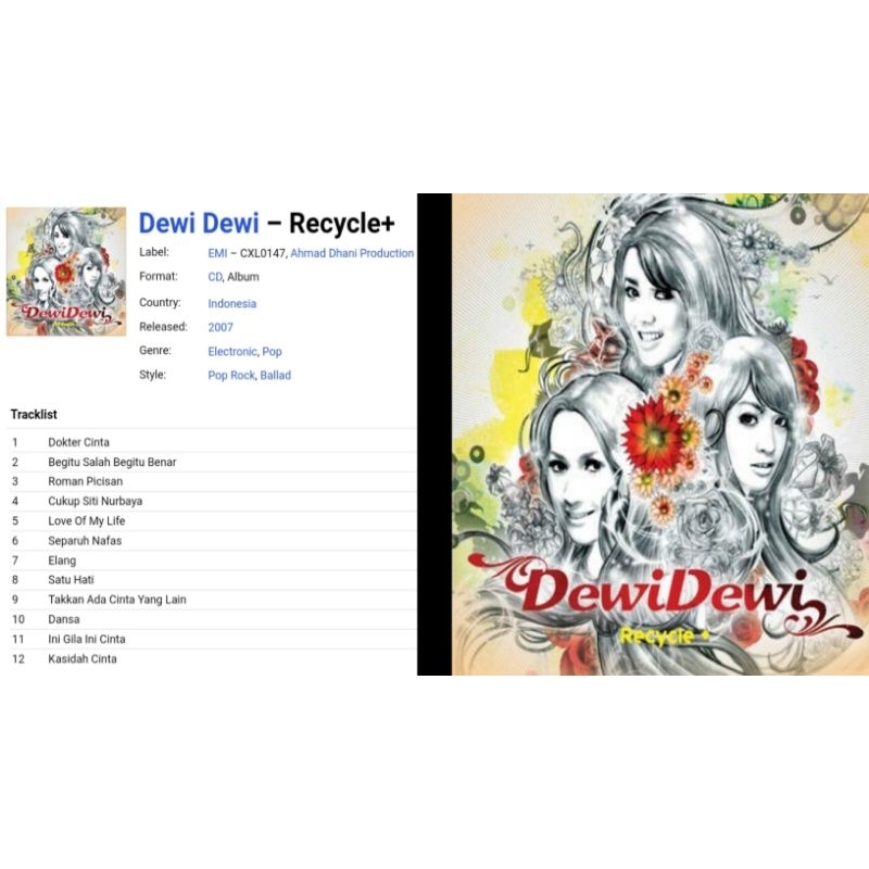 Dewi dewi recycle+ cd album