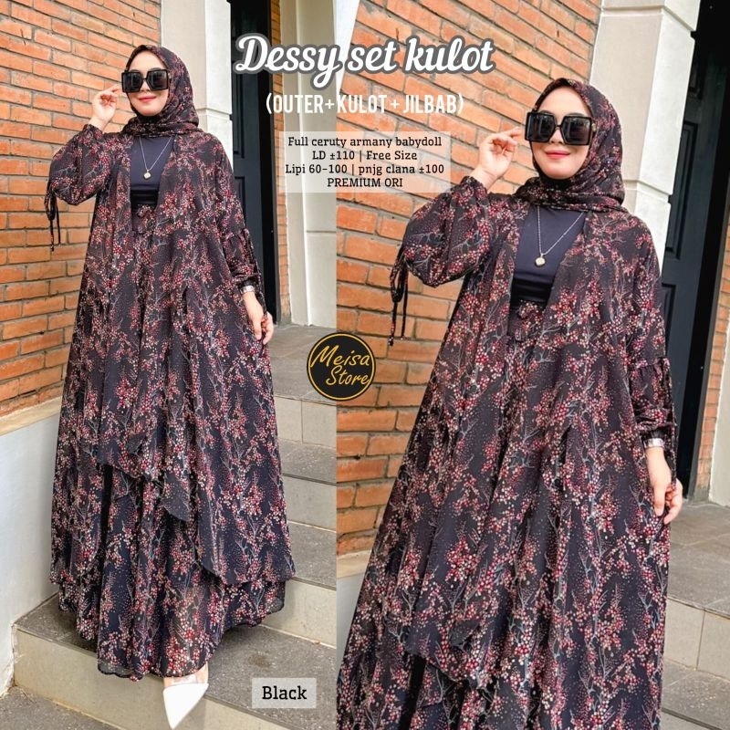DESY SET HIJAB ORI MEISA/GAMIS SET KULOT FREE HIJAB