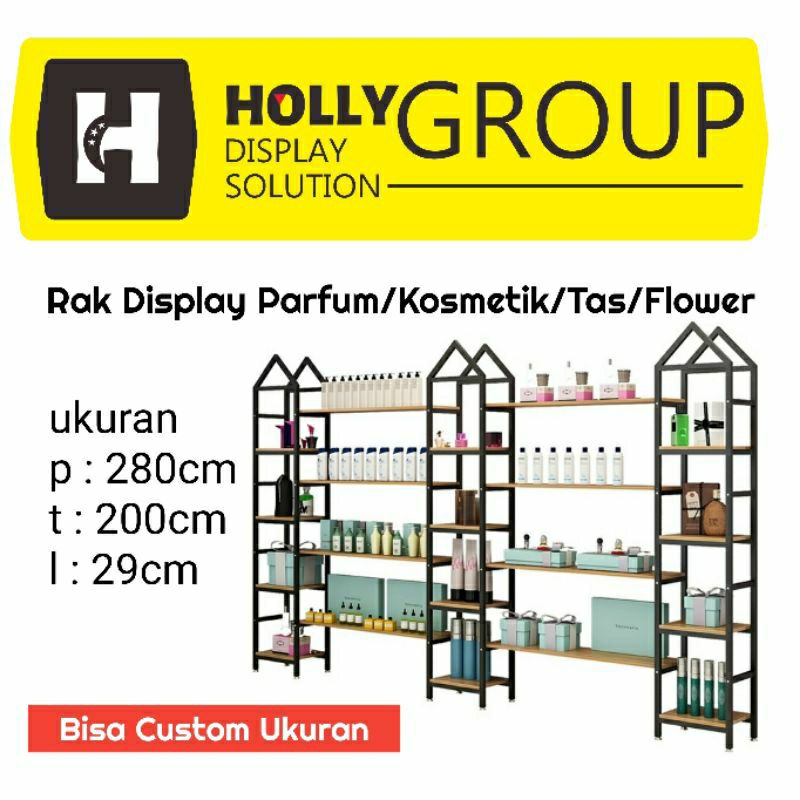 rak display kosmetik / rak display parfum / rak display tas & butik / rak display flower