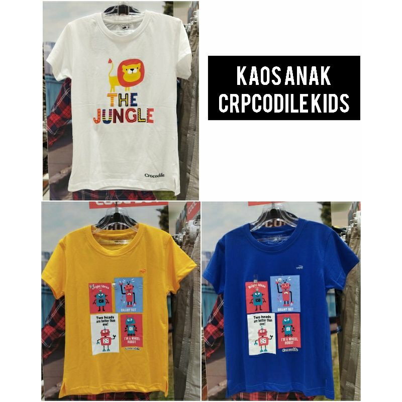 (4-16 tahun) KAOS ANAK COWOK CROCODILE KIDS