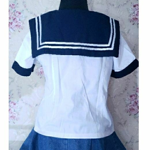 ATASAN KERAH SAILOR CROP KOREA SEIFUKU JEPANG ORIGINAL