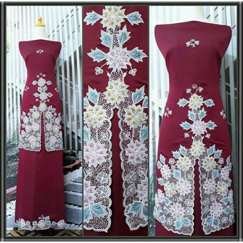 bahan baju kurung bordir
