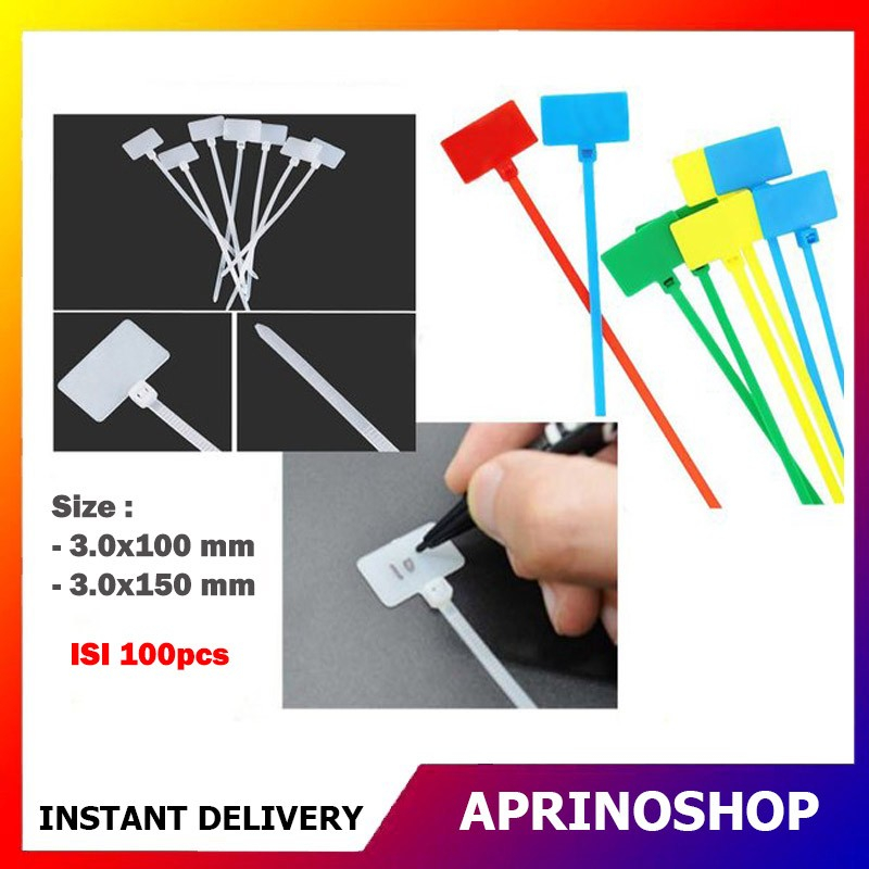 Kabel Tis Ties Label Maker Label Tag Name Label Pengikat Kabel Tie