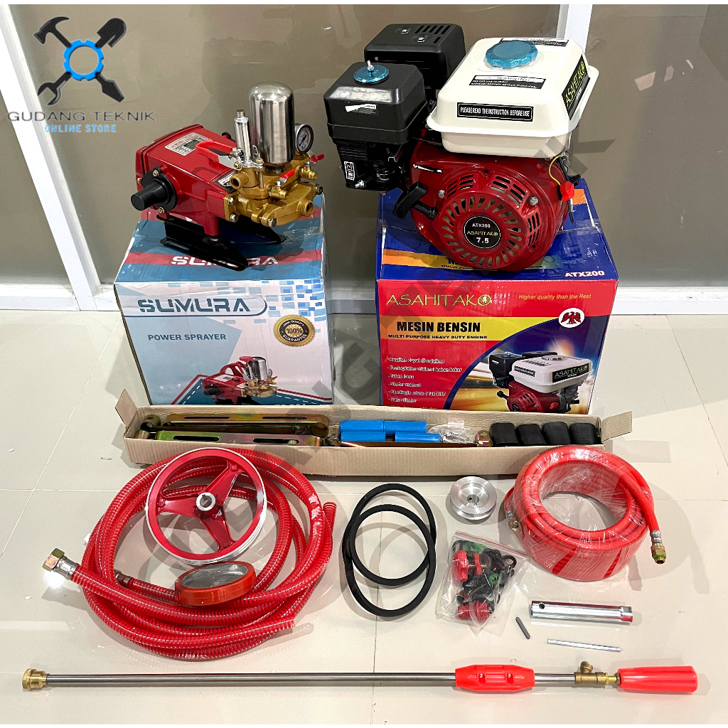 PAKET A22 Mesin Steam Cuci Motor Mobil SUMURA PS22A SET / Alat Mesin Power Sprayer Setim Cuci Mobil 