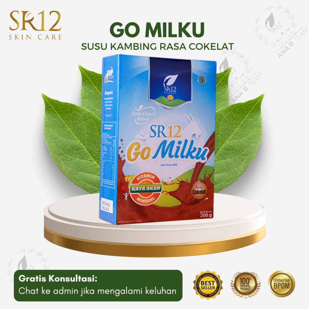 

GO MILKU COKLAT SR12 200 GRAM 600 GRAM - Susu Kambing Etawa Bubuk Kualitas Premium Rasa Coklat Meningkatkan Imun Aman Untuk Bumil Busui HALAL BPOM