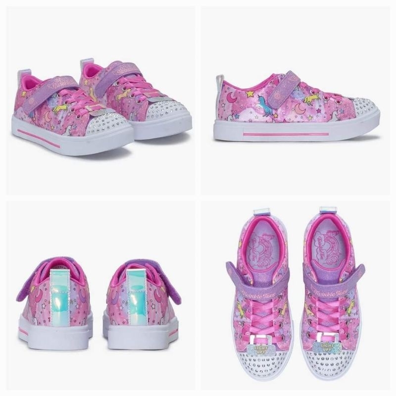 SALE100%Original Sepatu Anak Perempuan Skechers Twinkle Sparks - Merah Muda Kode Produk: SKE314803LP