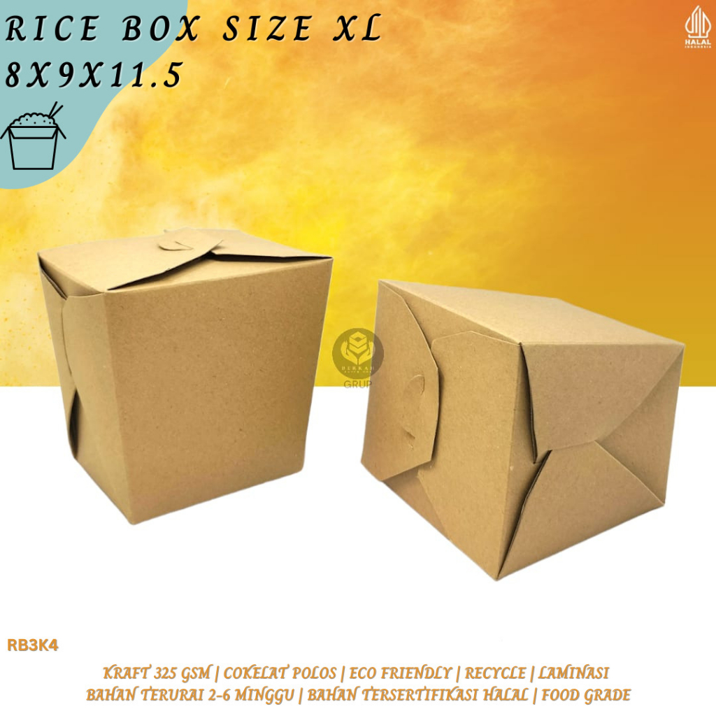 Rice Box XL Food Pail XL Laminasi 325 Gsm (RB3-K4)