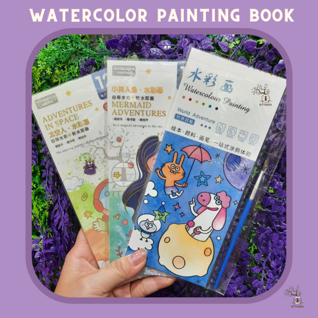 

Ottadel Buku Lukis Mewarnai Cat Air Anak / Children Watercolor Painting Book