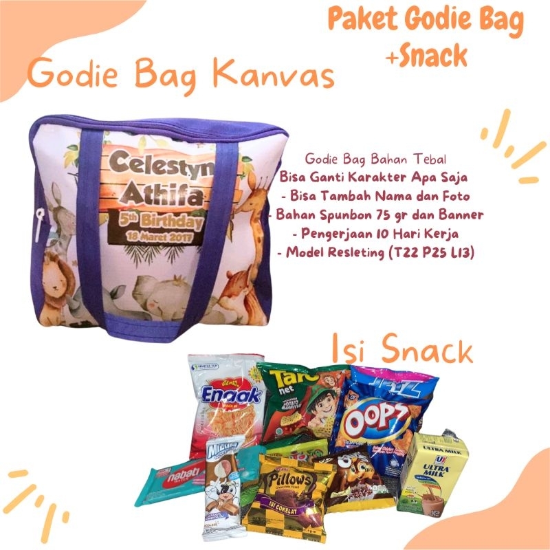 

HAMPERS SNACK ULTAH GODIE BAG CUSTOM TAS ULTAH RESLETING