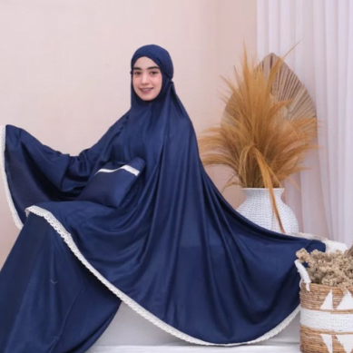 Mukena Dewasa, Mukena Rayon Polos, Mukena Renda