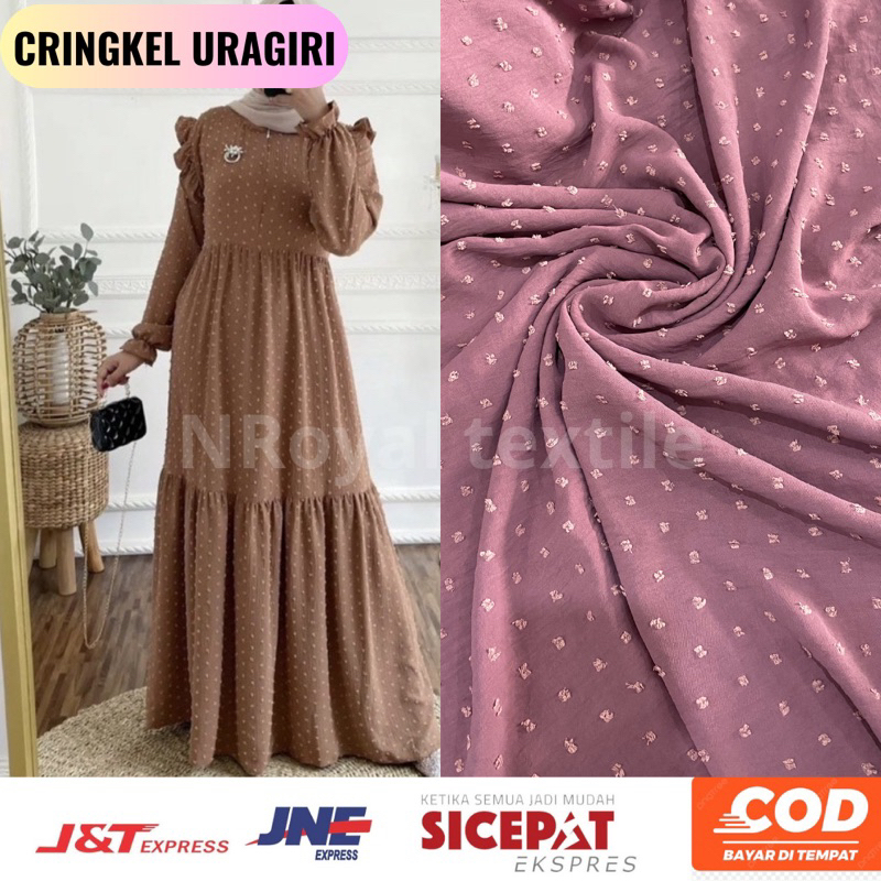 kain uragiri cringkel airflow motif polkadot premium meteran
