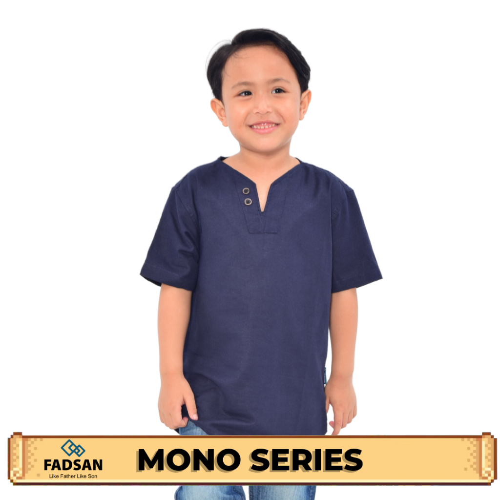 Baju Koko Anak Lengan Pendek Kekinian Terbaru Mono Series Fadsan