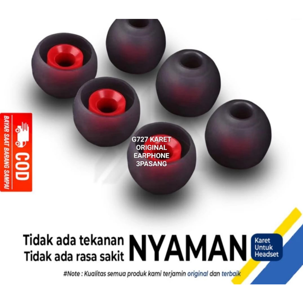 G727 ORIGINAL EARPHONE G727 KARET ORIGINAL EARPHONE BUD HEADSET EARBUDS SILICON BUSA EARBUD HANDSFRE