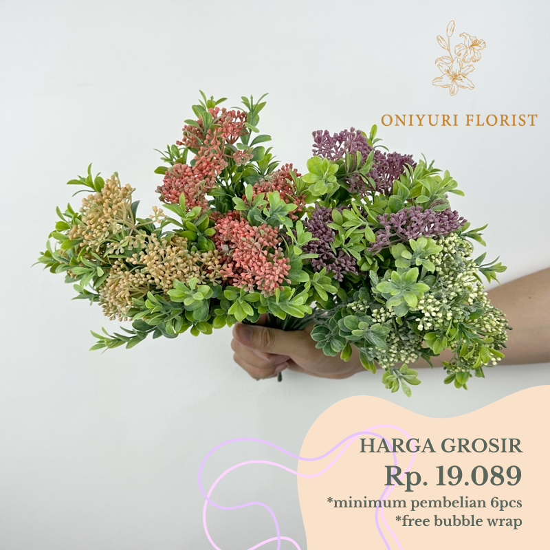 BUNGA ASOKA BUNCH ARTIFICIAL PLASTIK IMPORT PREMIUM