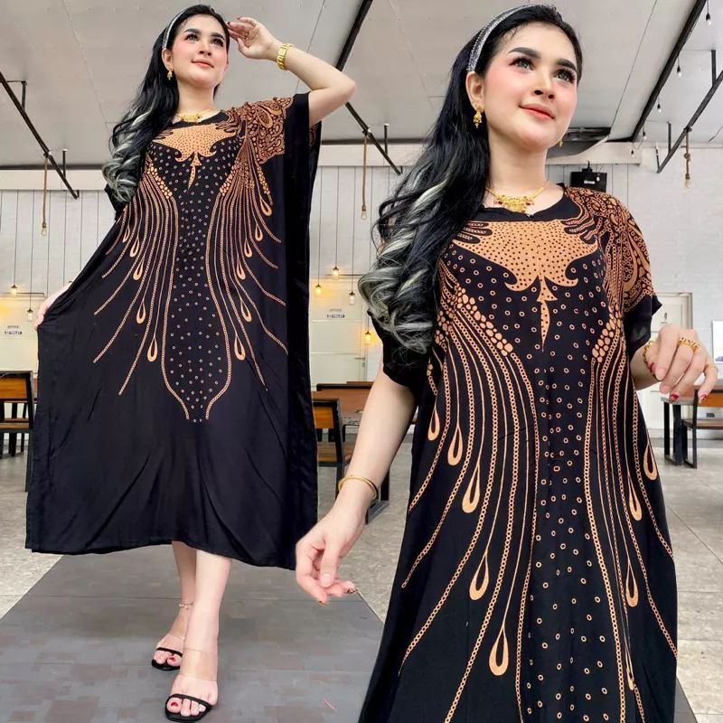 Daster - Longdres Kalong/ Kelelawar/ Lowo Batik Cap/ Leher O/ Baju Tidur/ Tulis
