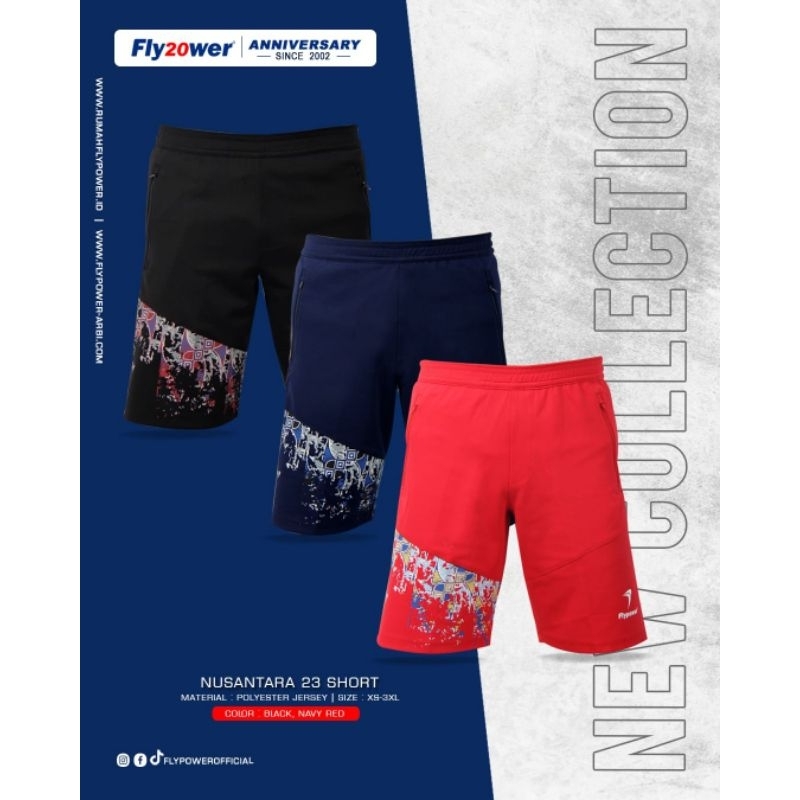 celana pendek bulutangkis flypower Nusantara 23 short