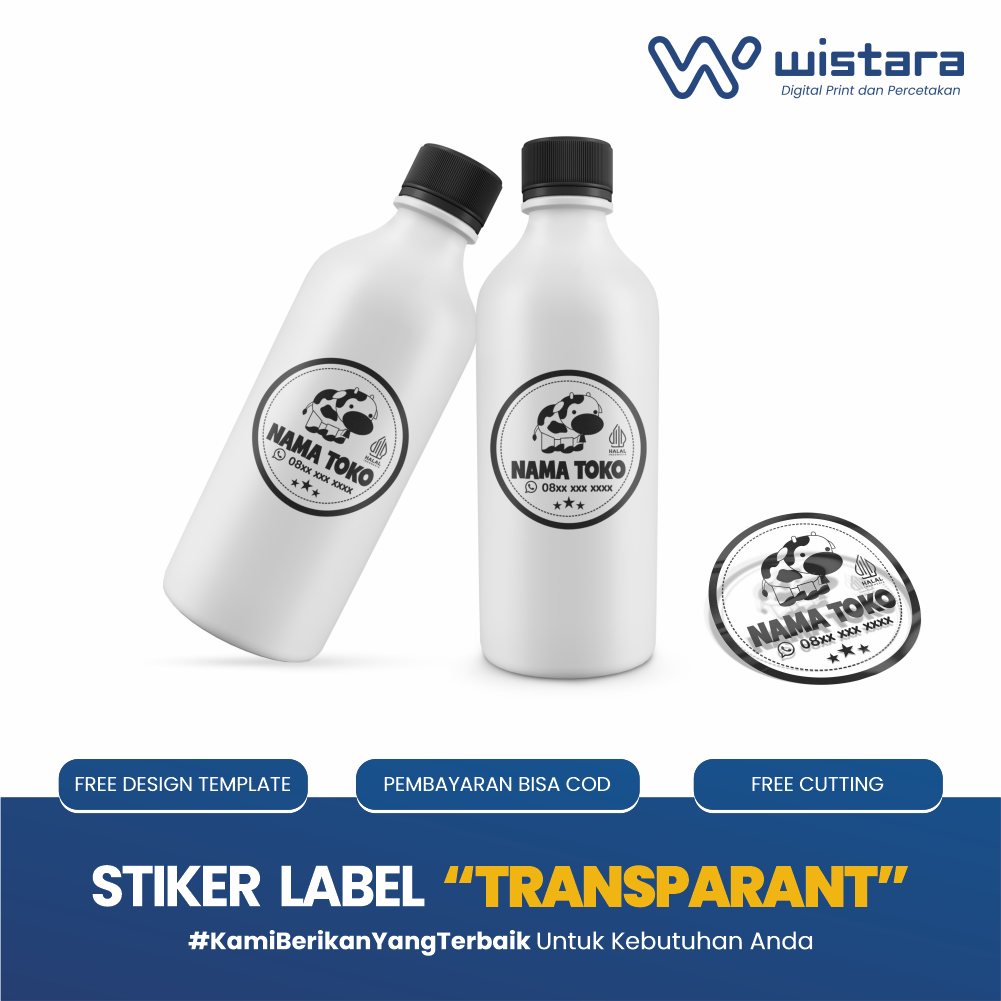 

Cetak Stiker Label Botol Minum Anti Air Transparan Custom